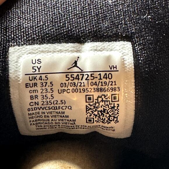 Size 5 - Nike Air Jordan 1 Mid GS Racer Blue Men's Shoes - Picture 7 of 8